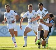 6 September 2014; Zane Kirchner, Leinster, is tackled by Alex Dunbar, Glasgow Warriors. Guinness PRO12, Round 1, Glasgow Warriors v Leinster. Scotstoun Stadium, Glasgow, Scotland. Picture credit: Stephen McCarthy / SPORTSFILE