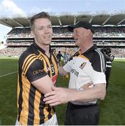 7 September 2014; Padraic Maher, Tipperary, with Kilkenny manager Brian Cody after the game. GAA Hurling All Ireland Senior Championship Final, Kilkenny v Tipperary. Croke Park, Dublin. Picture credit: Ray McManus / SPORTSFILE