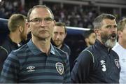 7 September 2014; Republic of Ireland manager Martin O'Neill with assistant manager Roy Keane. UEFA EURO 2016 Championship Qualifer, Group D, Georgia v Republic of Ireland. Boris Paichadze National Arena, Tbilisi, Georgia. Picture credit: David Maher / SPORTSFILE