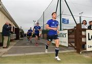 5 September 2014; Charlie Rock, Leinster, leads his team on to the pitch. Under 20 Interprovincial, Leinster v Munster, Ashbourne RFC, Ashbourne, Co. Meath. Picture credit: Pat Murphy / SPORTSFILE