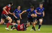 5 September 2014; Conor O'Brien, Leinster, is tackled by Gearoid Lyons, Munster. Under 20 Interprovincial, Leinster v Munster, Ashbourne RFC, Ashbourne, Co. Meath. Picture credit: Pat Murphy / SPORTSFILE