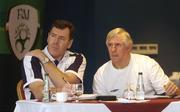 18 January 2007; FAI Technical Director Packie Bonner with Don Givens, Republic of Ireland U21 manager, right, at the Football Association of Ireland's Pro Licence Course. Bunclody, Co. Wexford. Picture credit: Pat Murphy / SPORTSFILE