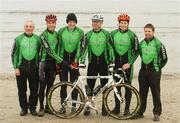 23 January 2007; Cycling Ireland's goal of securing the maximum amount of Irish qualification slots for the 2008 Beijing Paralympic Games is under threat, due to the financial demands of the required qualification and training programme. Pictured at the photocall to announce details of the team are, from left, Gerry Beggs Paralympic Cycling Coach, cyclists, tandom pair, David Peelo pilot, and Michael Delaney, visually impaired, Enda Smyth, Cerebral Palsy, Cathal Miller, Locomotor Disorder, and Denis Toomey paralympic cycling manager. Sandymount Beach, Sandymount, Dublin. Picture credit: Pat Murphy / SPORTSFILE
