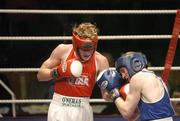 26 January 2007; Eric Donovan, left, in action against Willie Casey. National Senior Boxing Championship Semi Finals, National Stadium, Dublin. Picture credit: Ray Lohan / SPORTSFILE *** Local Caption ***