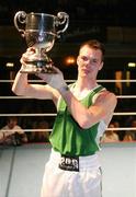 11 January 2007; Dermot Hamill with his trophy. Smithwicks Ulster Senior Amateur Boxing Championship Finals, Ulster Hall, Belfast, Co. Antrim. Picture credit: Oliver McVeigh / SPORTSFILE