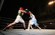 11 January 2007; Eamon O'Kane, right, in action against Thomas Hamill. Smithwicks Ulster Senior Amateur Boxing Championship Finals, Ulster Hall, Belfast, Co. Antrim. Picture credit: Oliver McVeigh / SPORTSFILE