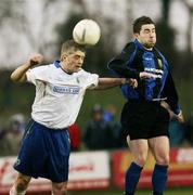 27 January 2007; William Murphy, Linfield, in action against Conor Forker, Armagh City. Carnegie Premier League, Armagh City v Linfield, Holm Park, Armagh. Picture Credit: Oliver McVeigh / SPORTSFILE