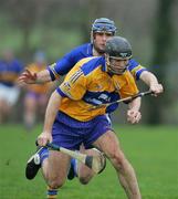 28 January 2007; Adrian Fleming, Clare, in action against Paul Kelly, Tipperary. Waterford Crystal Cup Semi Final, Clare v Tipperary, Meelick, Co. Clare. Picture Credit: Kieran Clancy / SPORTSFILE