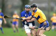 28 January 2007; Colm Forde, Clare, in action against Eoin Kelly, Tipperary. Waterford Crystal Cup Semi Final, Clare v Tipperary, Meelick, Co. Clare. Picture Credit: Kieran Clancy / SPORTSFILE