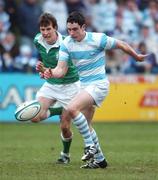 28 January 2007; Shane Rodgers, Blackrock, in action against William McEvoy, Gonzaga. Leinster Schools Senior Cup, 1st round, Blackrock v Gonzaga, Donnybrook, Dublin. Picture Credit: Damien Eagers / SPORTSFILE