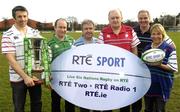 29 January 2007;  From left, Emmet Byrne, Conor McGuinness, Michael Corcoran, George Hook, Brent Pope and Tracy Piggott at the launch of RTÉ Sport's coverage of the Six Nations Rugby. Old Belvedere Rugby Club, Anglesea Road, Dublin. Photo by Sportsfile *** Local Caption ***