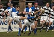 29 January 2007; Sam O'Dwyer, St Andrew's, in action against Jonathon Slattery, Belvedere. Leinster Schools Senior Cup, 1st round, Belvedere College v St Andrew's, Templeville Road, Dublin. Photo by Sportsfile *** Local Caption ***