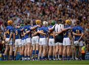 7 September 2014; The Tipperary team stand for the national anthem before the game. GAA Hurling All Ireland Senior Championship Final, Kilkenny v Tipperary. Croke Park, Dublin. Picture credit: Piaras Ó Mídheach / SPORTSFILE