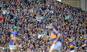 7 September 2014; Tipperary supporters cheer on their side from the Hogan Stand during the game. GAA Hurling All Ireland Senior Championship Final, Kilkenny v Tipperary. Croke Park, Dublin. Picture credit: Piaras Ó Mídheach / SPORTSFILE