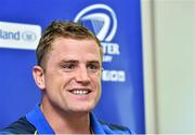 11 September 2014; Leinster captain Jamie Heaslip, during a press conference ahead of their Guinness PRO12, Round 2, game against Scarlets on Saturday. Leinster Rugby Press Conference, Leinster Rugby HQ, UCD, Belfield, Dublin. Picture credit: Matt Browne / SPORTSFILE