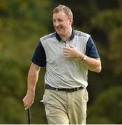 12 September 2014; Offaly hurling manager Brian Whelahan, representing Coolderry GAA Club, on the 11th green during the 15th Annual All-Ireland GAA Golf Challenge. Waterford Castle Golf Club, Waterford. Picture credit: Matt Browne / SPORTSFILE