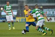 12 September 2014; Daryl Horgan, Dundalk, in action against Kieran Marty Waters, Shamrock Rovers. FAI Ford Cup, Quarter-Final, Shamrock Rovers v Dundalk, Tallaght Stadium, Tallaght, Co. Dublin. Picture credit: David Maher / SPORTSFILE