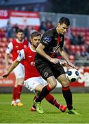 12 September 2014; Dinny Corcoran, Bohemians, in action against Greg Bolger, St Patrick's Athletic. FAI Ford Cup Quarter-Final, St Patrick's Athletic v Bohemians. Richmond Park, Dublin. Picture credit: Pat Murphy / SPORTSFILE