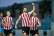 12 September 2014; Ryan McBride, Derry City, celebrates after scoring his side's first goal. FAI Ford Cup, Quarter-Final, Drogheda United v Derry City, United Park, Drogheda, Co. Louth. Photo by Sportsfile