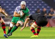 12 September 2014; Mick Kearney, Connacht, is tackled by Tomas Leonardi, Edinburgh. Guinness PRO12, Round 2, Edinburgh v Connacht, BT Murrayfield Stadium, Edinburgh, Scotland. Picture credit: Gary Hutchison / SPORTSFILE