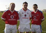 27 January 2007; Dublin players Shane Ryan, Declan Lally and Alan Brogan before the game. Vodafone GAA All Stars Tour 2007, Vodafone All Stars Exhibition Game,  Vodafone GAA All Stars 2005 v Vodafone GAA All Stars 2006, Dubai Polo and Equestrian Club, Arabian Ranches, Dubai, United Arab Emirates. Picture credit: Ray McManus / SPORTSFILE