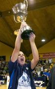 28 January 2007; Team Montenotte Hotel Cork captain Marie Breen lifts the cup after the game. Women's Superleague National Cup Final, UL Aughinish, Limerick v Team Montenotte Hotel Cork, National Basketball Arena, Tallaght, Dublin. Picture credit: Brendan Moran / SPORTSFILE