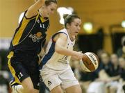 28 January 2007; Donna Buckley, Team Montenotte Hotel Cork, in action against Dearbhla Breen, UL Aughinish. Women's Superleague National Cup Final, UL Aughinish, Limerick v Team Montenotte Hotel Cork, National Basketball Arena, Tallaght, Dublin. Picture credit: Brendan Moran / SPORTSFILE