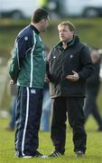 29 January 2007; Head coach Eddie O'Sullivan in conversation with assistant coach Niall O'Donovan during Ireland rugby squad training. St Gerard's School, Bray, Co. Wicklow. Picture Credit: Brendan Moran / SPORTSFILE