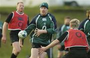 29 January 2007; Lock Paul O'Connell in action against Luke Fitzgerald during Ireland rugby squad training. St Gerard's School, Bray, Co. Wicklow. Picture Credit: Brendan Moran / SPORTSFILE