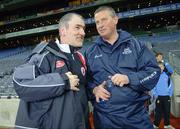 30 January 2007; Dublin manager Paul Caffrey and Tyrone manager Mickey Harte in conversation as the Tyrone team took to the pitch for training following a Dublin training session. Croke Park, Dublin. Picture Credit: Brian Lawless / SPORTSFILE