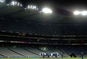 30 January 2007; The Dublin squad form a huddle during training in Croke Park in advance of their Allianz NFL game against Tyrone. Croke Park, Dublin. Picture Credit: Brian Lawless / SPORTSFILE