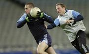 30 January 2007; Dublin's David O'Callaghan is tackled by team-mate Coman Goggins during training in Croke Park in advance of their Allianz NFL game against Tyrone. Croke Park, Dublin. Picture Credit: Brian Lawless / SPORTSFILE