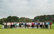 12 September 2014; A group photo of some of the competitors who took part during the 15th Annual All-Ireland GAA Golf Challenge. Waterford Castle Golf Club, Waterford. Picture credit: Matt Browne / SPORTSFILE