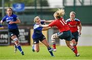 13 September 2014; Vikki McGinn, Leinster, is tackled by Laura O'Mahony, Munster. Women’s Senior Interprovincial, Leinster v Munster, Ashbourne RFC, Ashbourne, Co. Meath. Picture credit: Brendan Moran / SPORTSFILE