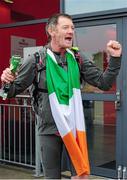 13 September 2014: Tony Mangan at Dublin Port on his arrival home to his native city after completing a four year ‘Around the World’ running odyssey- the only Irish man to ‘Run the World’. Tony will now run a 1,600 kilometre loop around Ireland, before finishing his Run the World trip when running in the SSE Airtricity Dublin Marathon on October Bank 27th. When he finishes the Dublin Marathon, he will have completed 50,000KM. Dublin Port, North Wall, Dublin. Picture Credit: Tomás Greally / SPORTSFILE