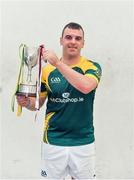 13 September 2014; Gary McConnell, Meath, with the cup after the game. M Donnelly All-Ireland 60x30 GAA Handball Men's Open Intermediate Singles Final, Martin Mulkerrins, Galway v Gary McConnell, Meath. Abbeylara, Co. Longford. Picture credit: Dáire Brennan / SPORTSFILE