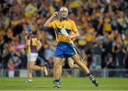13 September 2014; Aaron Cunningham, Clare, celebrates after scoring his side's first goal of the game in the 38th minute. Bord Gáis Energy GAA Hurling Under 21 All-Ireland 'A' Championship Final, Clare v Wexford. Semple Stadium, Thurles, Co. Tipperary. Picture credit: Ray McManus / SPORTSFILE