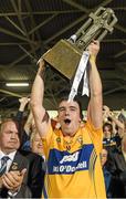 13 September 2014; The Clare captain Tony Kelly lifts the trophy. Bord Gáis Energy GAA Hurling Under 21 All-Ireland 'A' Championship Final, Clare v Wexford. Semple Stadium, Thurles, Co. Tipperary. Picture credit: Ray McManus / SPORTSFILE