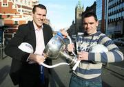 30 January 2007; Dublin's Ciaran Whelan and Tyrone's Ryan McMenamin at a press conference ahead of their Allianz National Football League game, Dublin v Tyrone on Saturday 3 February 2007. Europa Hotel, Belfast, Co. Antirm. Picture Credit: Oliver McVeigh / SPORTSFILE