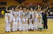 30 January 2007; The St Nathys Ballaghaderreen team celebrate with the cup. U16.C. Girl's Schools Cup Finals, St Nathys Ballaghaderreen v St Marys Charleville, National Basketball Arena, Tallaght, Dublin. Picture credit: Pat Murphy / SPORTSFILE