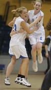 30 January 2007; St Mary's Charleville players Fionnuala Dore, left, and Erin Reidy celebrate at the end of the game. U19.C. Girl's Schools Cup Finals, St Marys Charleville v Carrick on Shannon C.S., National Basketball Arena, Tallaght, Dublin. Picture credit: Pat Murphy / SPORTSFILE