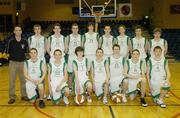 31 January 2007; St Malachy's team. U16.A. Boy's Schools Cup Finals, St Malachy's, Belfast v Calasanctius College, Oranmore, Co. Galway, National Basketball Arena, Tallaght, Dublin. Picture credit: David Maher / SPORTSFILE