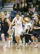 28 January 2007; Michelle Fahy, Team Montenotte Hotel Cork, in action against Lisa Plamer, left, and Maire Guiney, UL Aughinish. Women's Superleague National Cup Final, UL Aughinish, Limerick v Team Montenotte Hotel Cork, National Basketball Arena, Tallaght, Dublin. Picture credit: Brendan Moran / SPORTSFILE