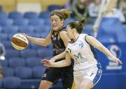 28 January 2007; Maire Guiney, UL Aughinish, in action against Donna Buckley, Team Montenotte Hotel Cork. Women's Superleague National Cup Final, UL Aughinish, Limerick v Team Montenotte Hotel Cork, National Basketball Arena, Tallaght, Dublin. Picture credit: Brendan Moran / SPORTSFILE