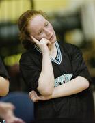 31 January 2007; A dejected Patricia Griffin from Presentation Listowel Co. Kerry at the end of the game. U19.A. Girl's Schools Cup Finals, Presentation Listowel, Co. Kerry v Holy Faith Clontarf, Dublin, National Basketball Arena, Tallaght, Dublin. Picture credit: David Maher / SPORTSFILE