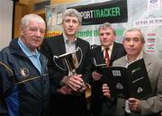 31 January 2007; At the Ulster GAA Senior Football League launch are, from left, Malachy Heaney, Maghery GFC, Co. Armagh, Peter Larkin, Sporttracker, Declan Flanagan, Chairman of the Ulster GAA senior football league organising committee, and Peter McGrath, Sporttracker. Ulster Council GAA Office, Armagh City, Co. Armagh. Picture credit: Oliver McVeigh / SPORTSFILE