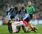 3 February 2007; Alan Brogan and Kevin Bonner, Dublin, in action against Colm Cavanagh, Tyrone. Allianz NFL Division 1A, Dublin v Tyrone, Croke Park, Dublin. Picture credit: Oliver McVeigh / SPORTSFILE