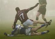 4 February 2007; Colm Parkinson, Laois, in action against Damien Healy, Westmeath. Allianz NFL, Division 1B, Westmeath v Laois, Cusack Park, Mullingar, Co. Westmeath. Picture credit: Brian Lawless / SPORTSFILE