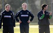 5 February 2007; Northern Ireland players Grant McCann, left, Peter Thompson, centre, and Keith Gillespie, during squad training. Newforge Country Club, Belfast, Co. Antrim. Picture Credit: Oliver McVeigh / SPORTSFILE