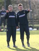 5 February 2007; Grant McCann, left, and Peter Thompson, Northern Ireland, during squad training. Newforge Country Club, Belfast, Co. Antrim. Picture Credit: Oliver McVeigh / SPORTSFILE